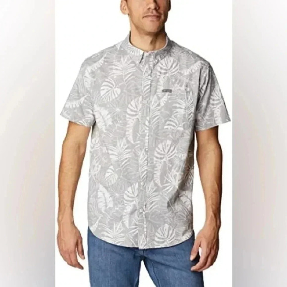 Columbia Men's Rapid Rivers Printed Short Sleeve Shirt - Picture 1 of 7